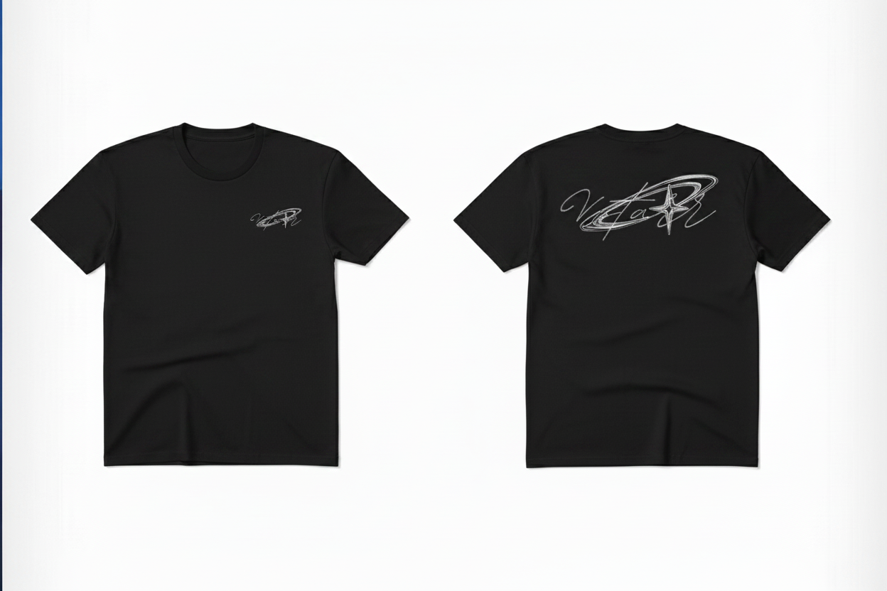 Vstarr Black Tee Chrome