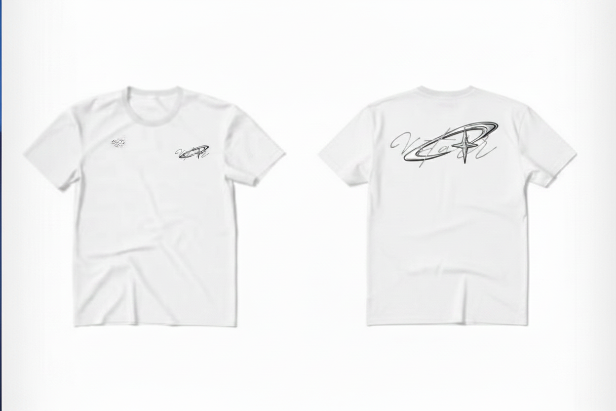 Vstarr White Tee Fixed Placement
